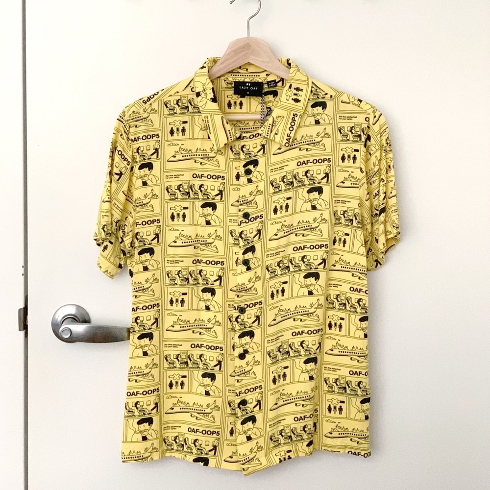 [SOLD] For Your Safety Short Sleeve Button-down Shirt